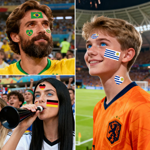 2026 World Cup Flag Tattoo Stickers - 50pcs Pack