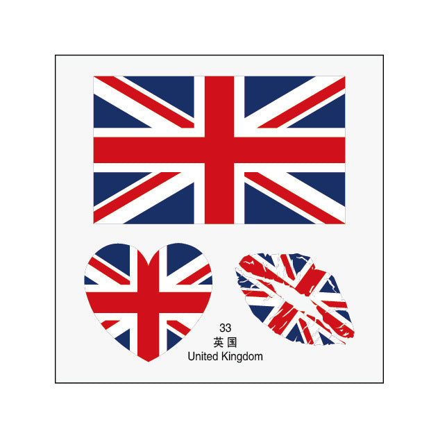 2026 World Cup Flag Tattoo Stickers - 50pcs Pack