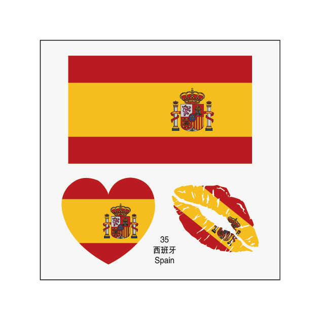 2026 World Cup Flag Tattoo Stickers - 50pcs Pack