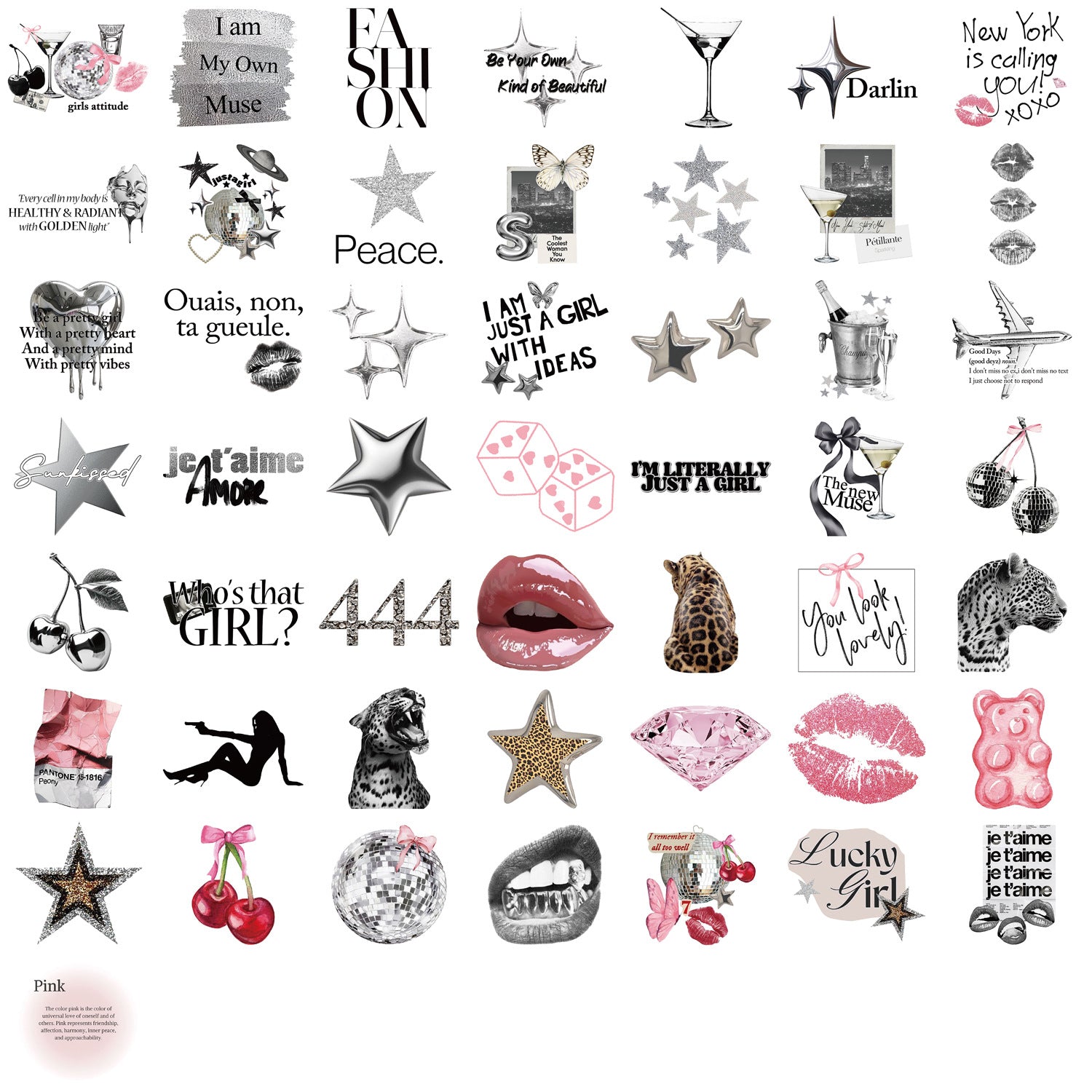 Silver Lucky Girl sticker - image 5